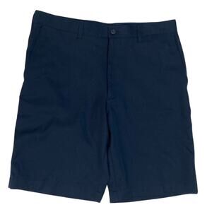 PGA Tour Navy Blue Mens Golf Shorts Pockets Flat Front Active Summer Chino 34 35